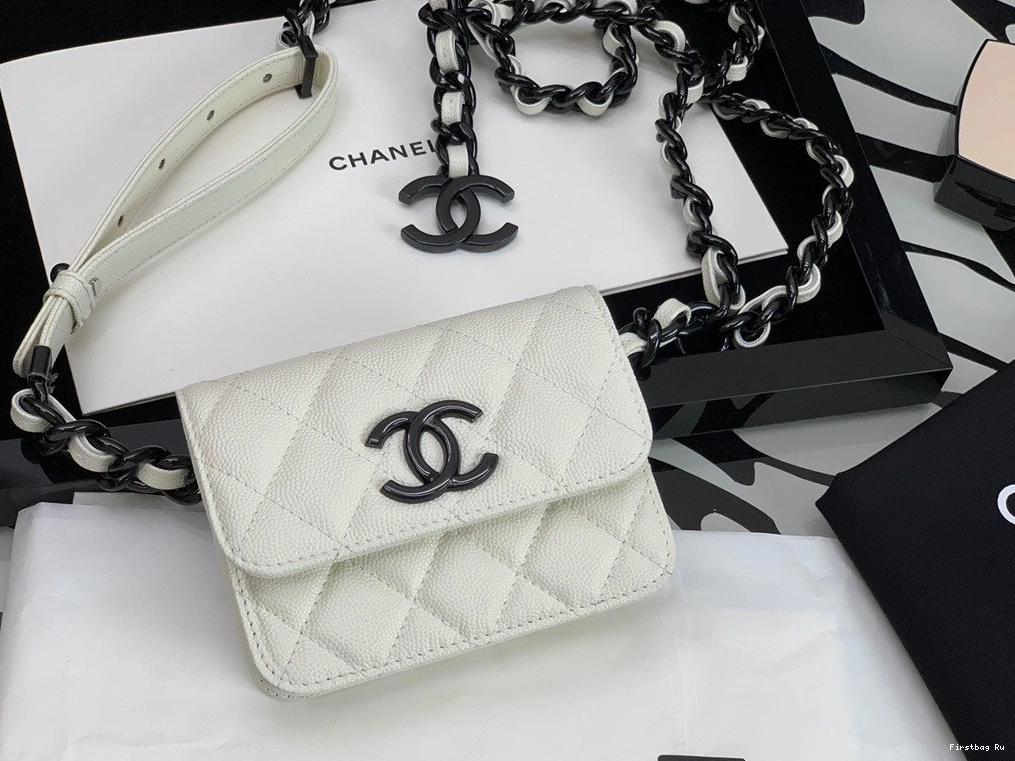 First Bag Ru FLAP BELT CHANEL HOLDER CARD 0712